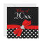 Polka Dot Red Black Bow Heart Graduation Party