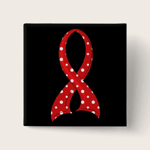 Polka Dot Red Ribbon AIDS HIV