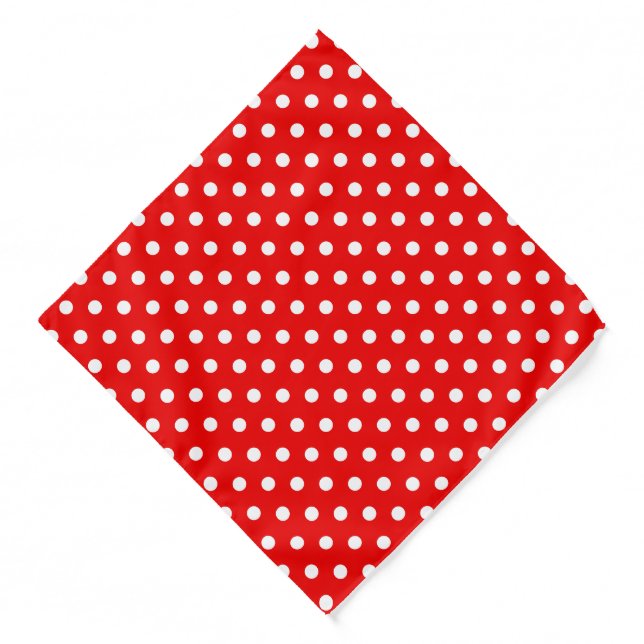 Polka Dot Red Rosie the Riveter Bandana (Front)