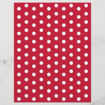Polka Dot Red White Baby Scrapbook Paper