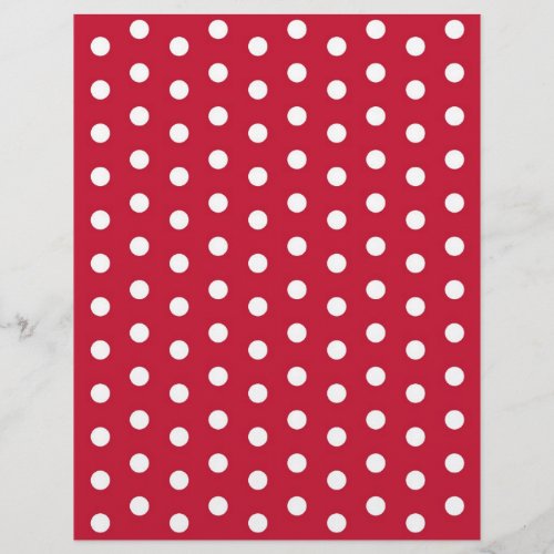 Polka Dot Red White Baby Scrapbook Paper