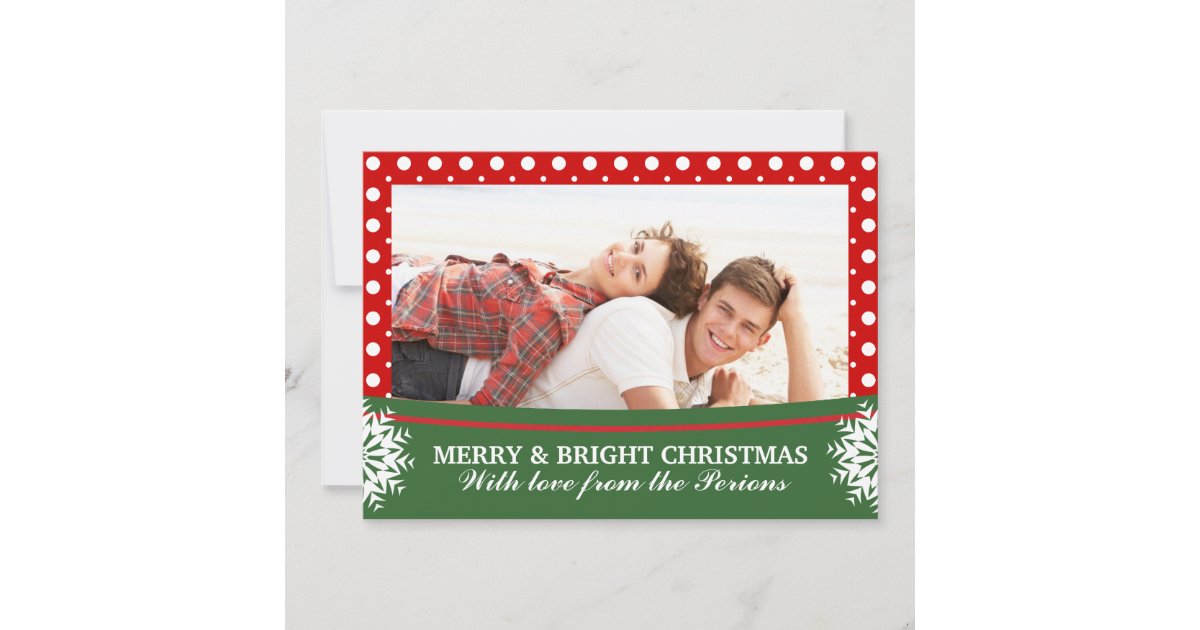 Polka Dot Red White Green Groupon Photo Holiday Card Polka Dot Red White Green Groupon Photo Holiday Card Zazzle Com