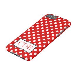 Polka Dot Red &amp; White iPhone 6 Case
