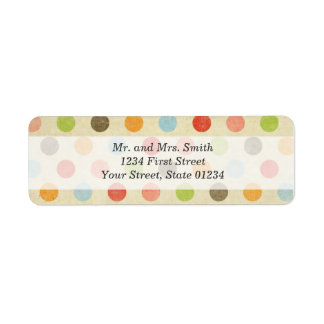 Polka Dot Return Address Labels