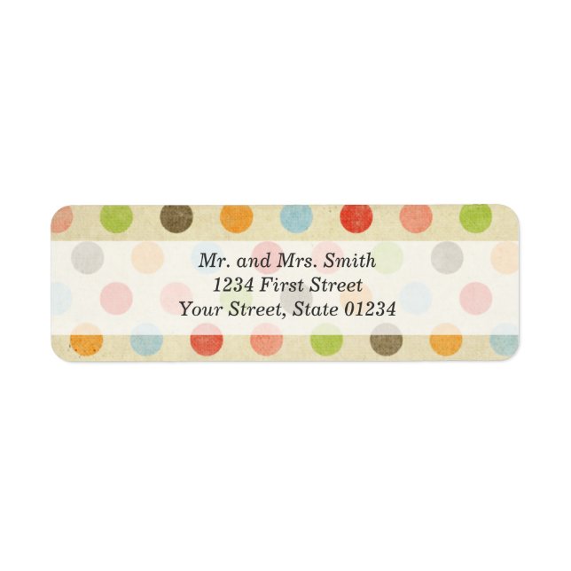 Polka Dot Return Address Labels (Front)
