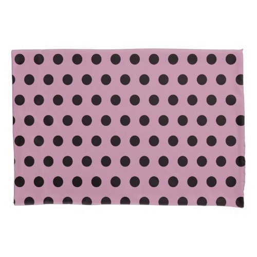 Polka Dot Reversible Pillowcase Pink  Black