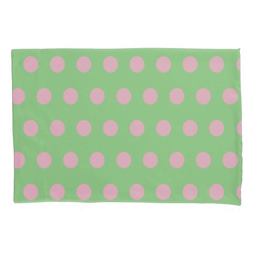 Polka Dot Reversible Pillowcase Sage Green