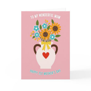 Polka Dot Ribbon Bouquet Card