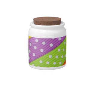 Polka Dot Ribbons Candy Jar