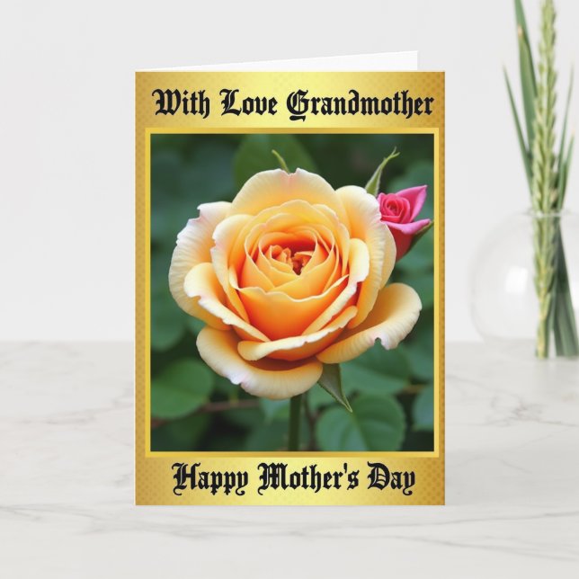 Polka Dot Rose Affection Card (Front)