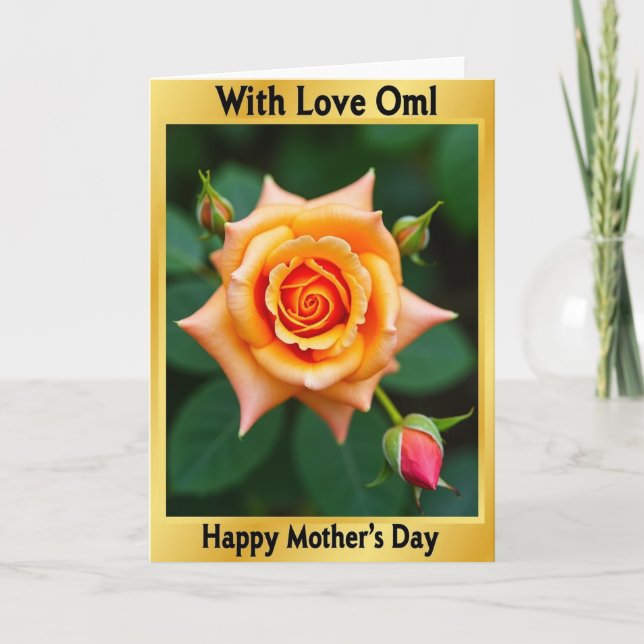 Polka Dot Rose Beauty Card (Front)