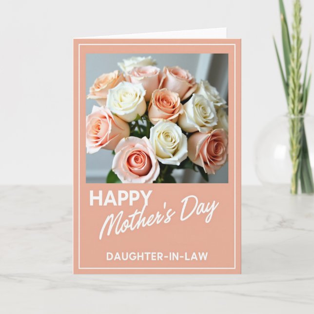 Polka Dot Rose Bouquet Card (Front)