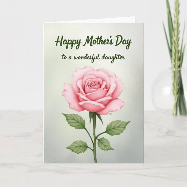 Polka Dot Rose Greeting Card (Front)