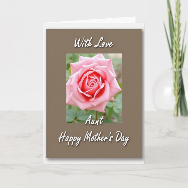 Polka Dot Rose Happy Mothers Day Card (Front)