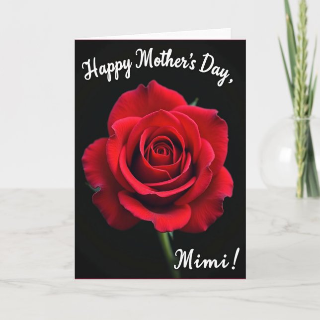 Polka Dot Rose Romance Card (Front)