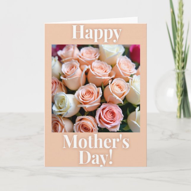 Polka Dot Roses Affection Card (Front)