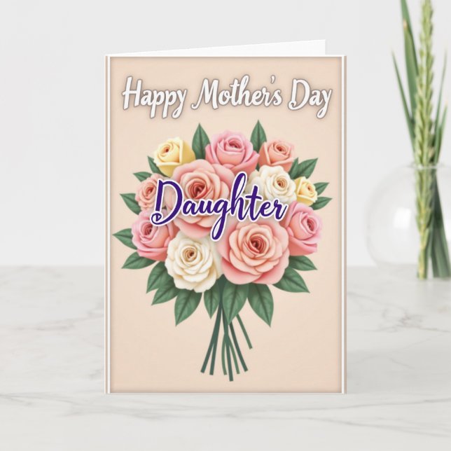 Polka Dot Roses Happy Card (Front)