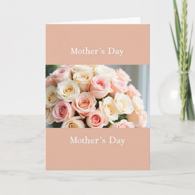 Polka Dot Roses Mothers Day Card (Front)