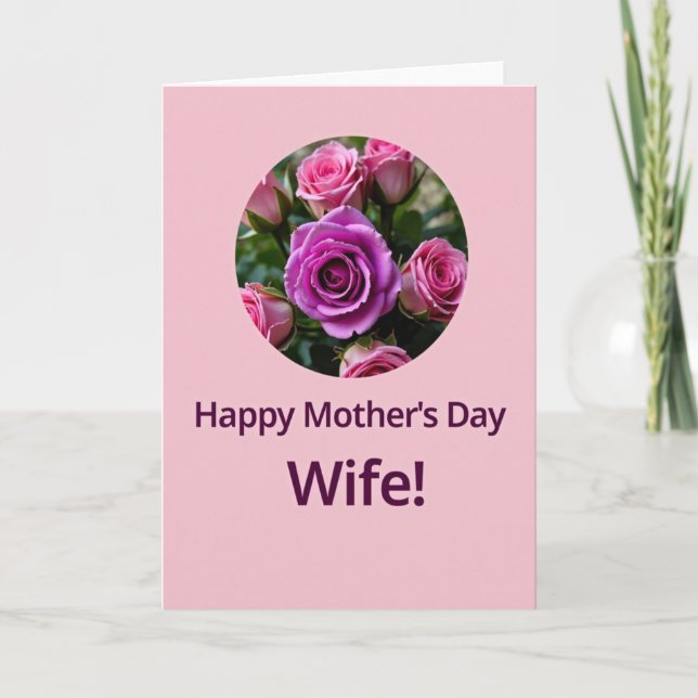 Polka Dot Roses Photo Card (Front)