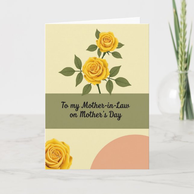 Polka Dot Roses Thank You Card (Front)