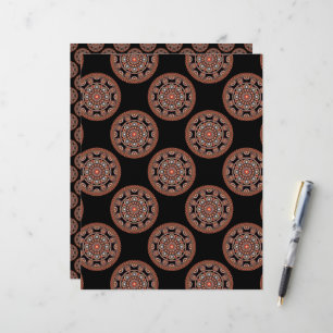 Polka Dot Safari Sunset Bohemian Star Fall Mandala
