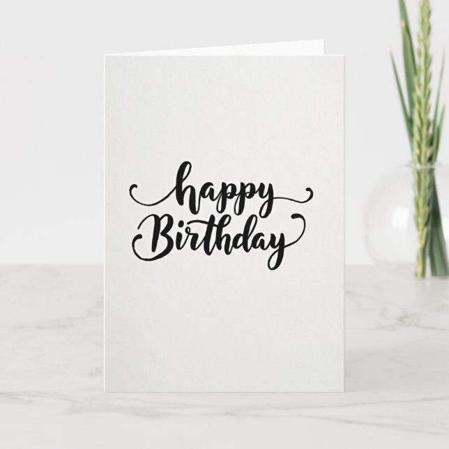 Polka Dot Script Birthday Card (Front)