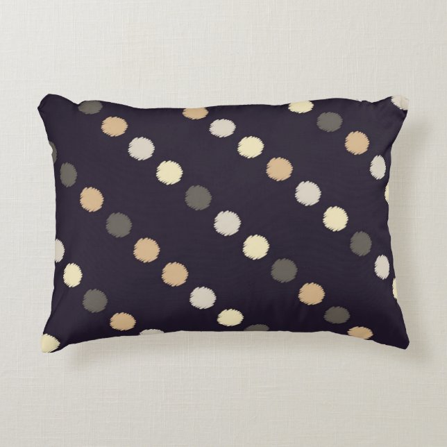 Polka dot seamless pattern. Scribble texture. Text Accent Pillow (Front)