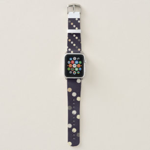 Polka dot seamless pattern. Scribble texture. Text Apple Watch Band