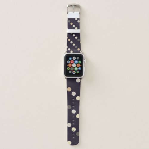 Polka dot seamless pattern Scribble texture Text Apple Watch Band