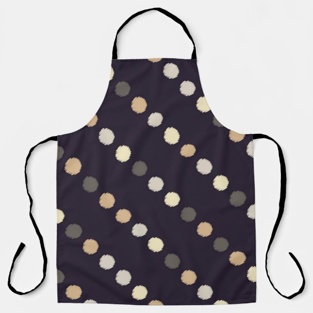 Polka dot seamless pattern. Scribble texture. Text Apron (Front)