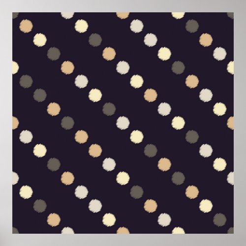 Polka dot seamless pattern Scribble texture Text Poster