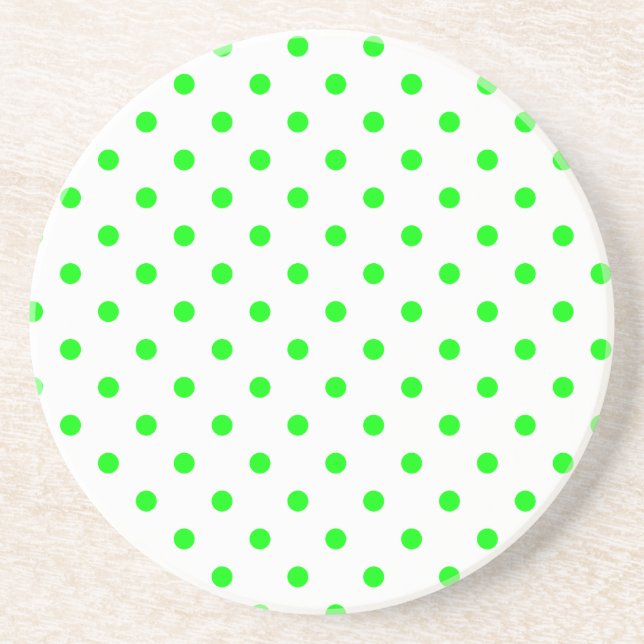 Polka Dot Series---Green & White coaster (Front)
