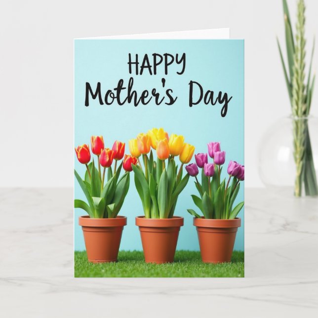 Polka Dot Spring Blossom Card (Front)