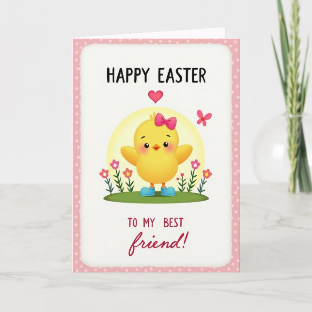 Polka Dot Spring Friend Card (Front)