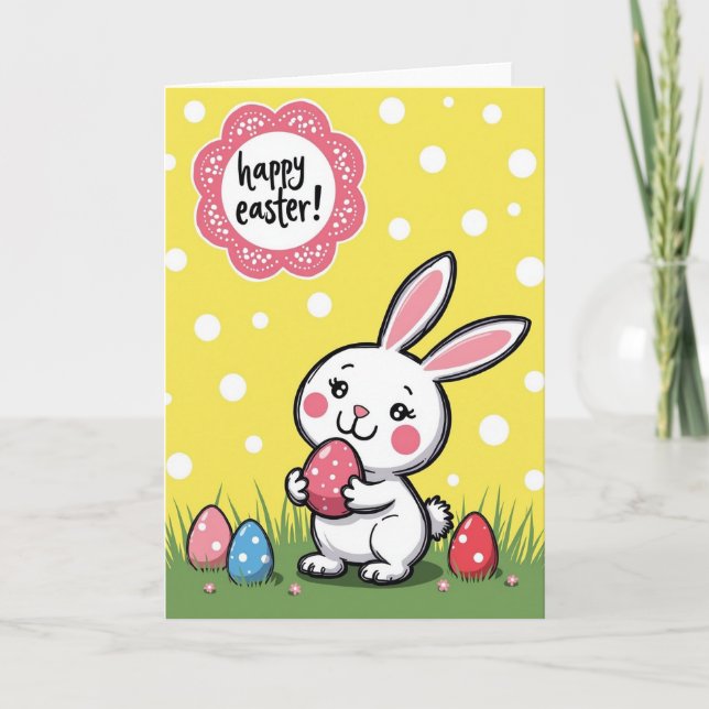 Polka Dot Spring Holiday Card (Front)