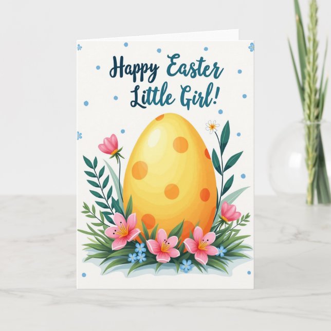 Polka Dot Spring Ovoid Card (Front)