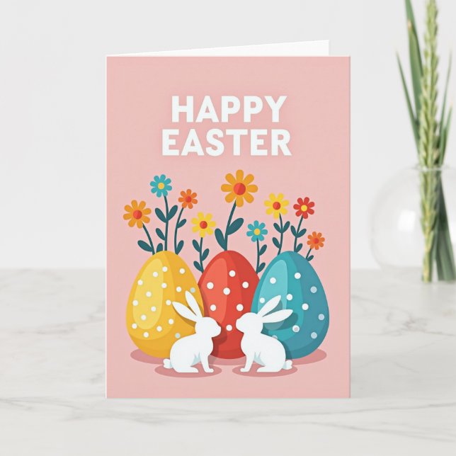 Polka Dot Spring Ovoids Card (Front)