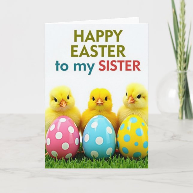 Polka Dot Spring Scene Card (Front)