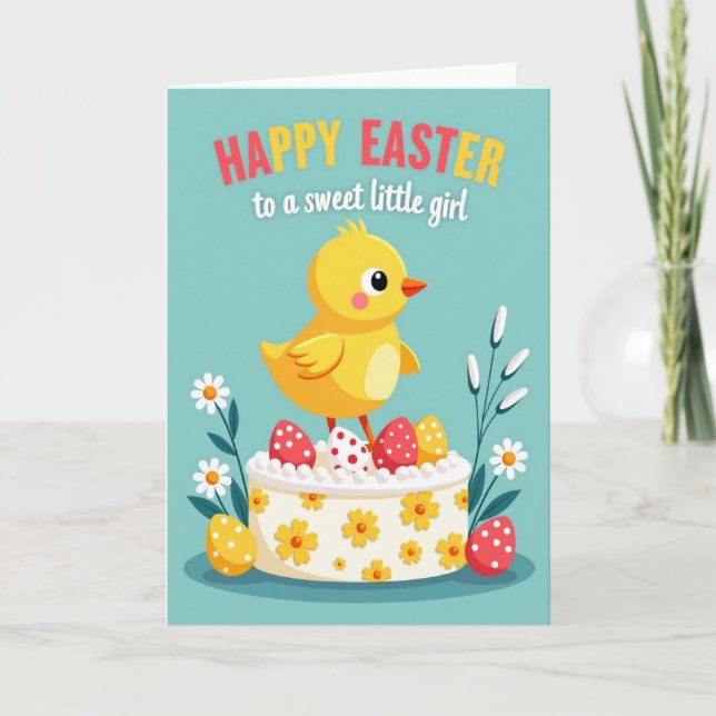 Polka Dot Springtime Treat Card (Front)