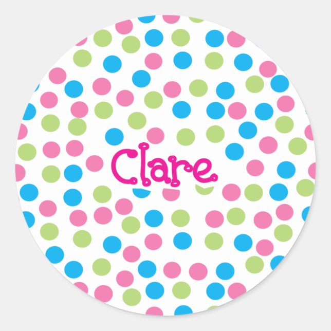 Polka Dot Sticker - Clare 2 (Front)