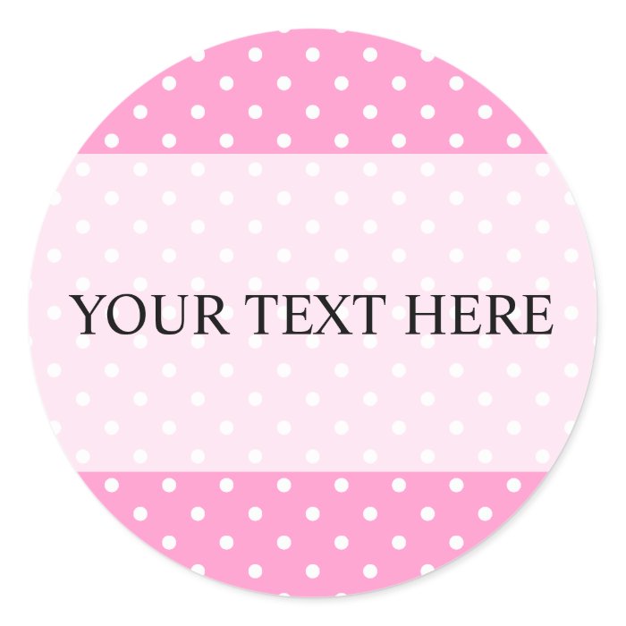 Polka dot stickers with custom background color