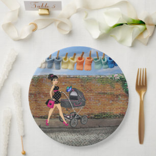 Polka-Dot Street Scene  Paper Plates