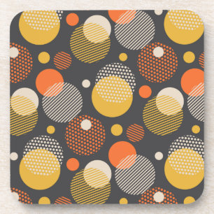 Polka Dot Stripe Pattern Beverage Coaster