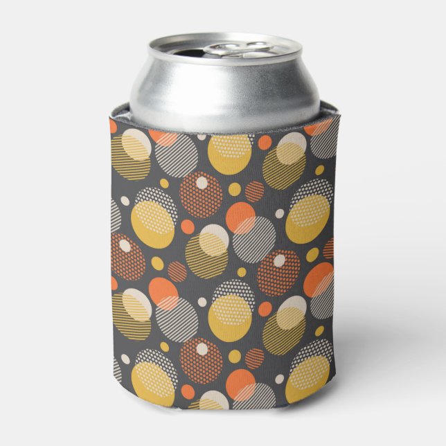 Polka Dot Stripe Pattern Can Cooler (Can Front)