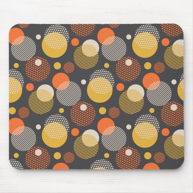 Polka Dot Stripe Pattern Mouse Pad (Front)