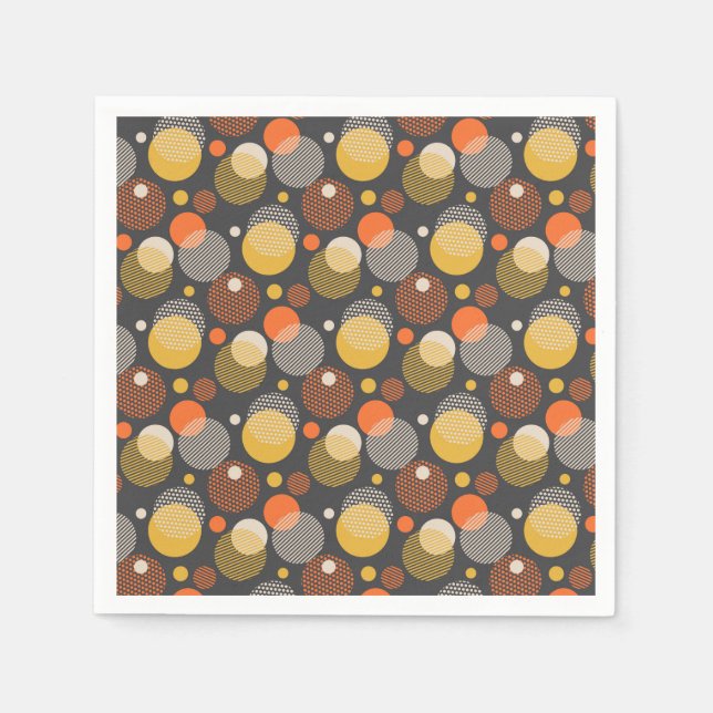 Polka Dot Stripe Pattern Napkins (Front)
