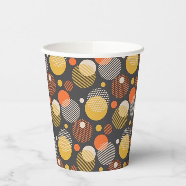 Polka Dot Stripe Pattern Paper Cups (Left)