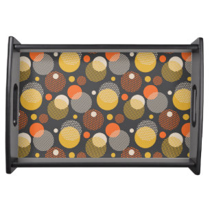 Polka Dot Stripe Pattern Serving Tray