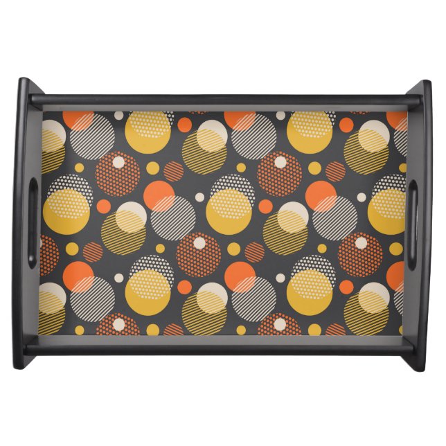Polka Dot Stripe Pattern Serving Tray (Front)