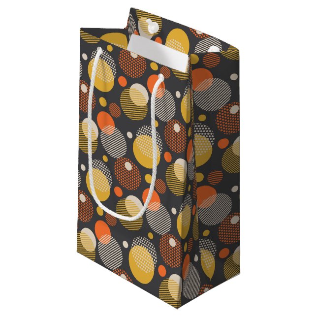 Polka Dot Stripe Pattern Small Gift Bag (Front Angled)